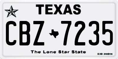 TX license plate CBZ7235