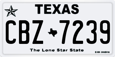 TX license plate CBZ7239
