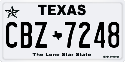 TX license plate CBZ7248