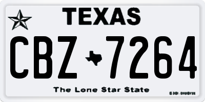TX license plate CBZ7264