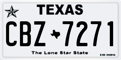TX license plate CBZ7271