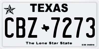 TX license plate CBZ7273