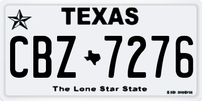 TX license plate CBZ7276
