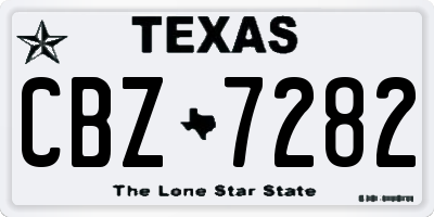 TX license plate CBZ7282