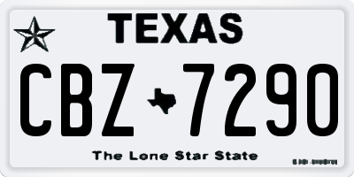 TX license plate CBZ7290