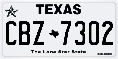 TX license plate CBZ7302