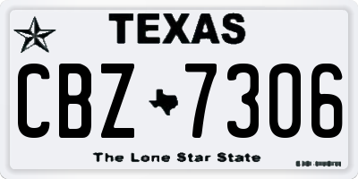 TX license plate CBZ7306