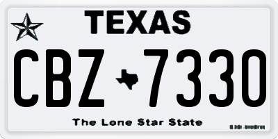 TX license plate CBZ7330