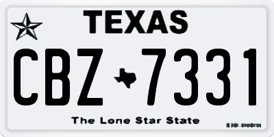 TX license plate CBZ7331