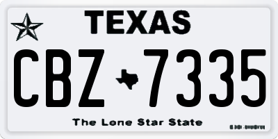 TX license plate CBZ7335