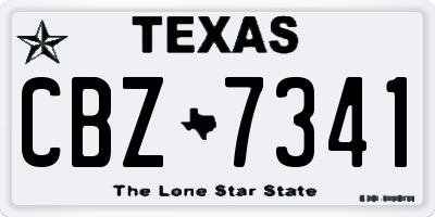 TX license plate CBZ7341