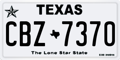 TX license plate CBZ7370