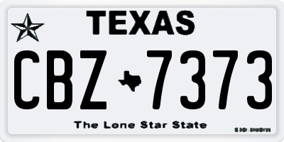 TX license plate CBZ7373