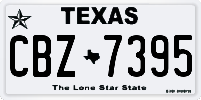 TX license plate CBZ7395