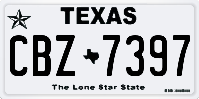 TX license plate CBZ7397