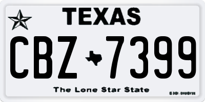 TX license plate CBZ7399