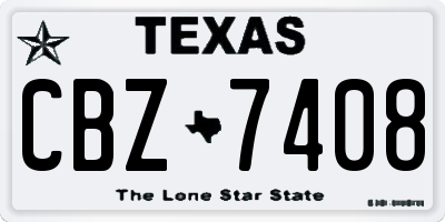 TX license plate CBZ7408