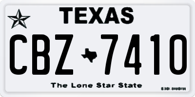 TX license plate CBZ7410