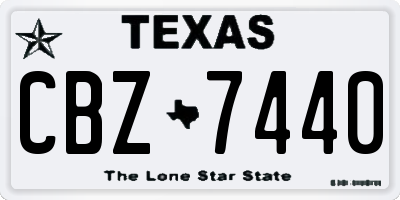 TX license plate CBZ7440