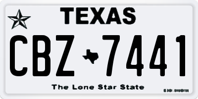 TX license plate CBZ7441