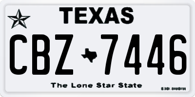 TX license plate CBZ7446
