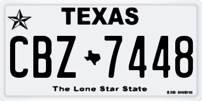 TX license plate CBZ7448