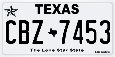 TX license plate CBZ7453
