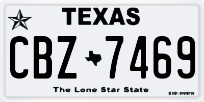 TX license plate CBZ7469