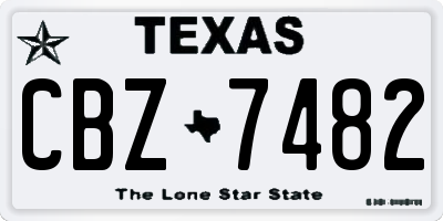 TX license plate CBZ7482