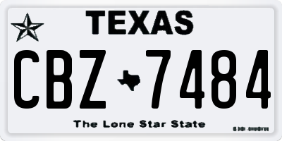 TX license plate CBZ7484
