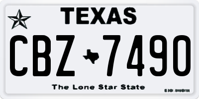 TX license plate CBZ7490