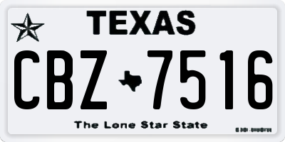 TX license plate CBZ7516