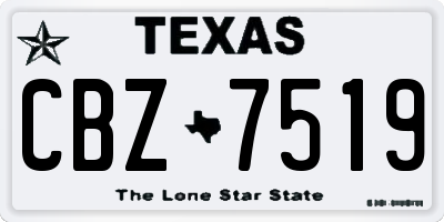 TX license plate CBZ7519