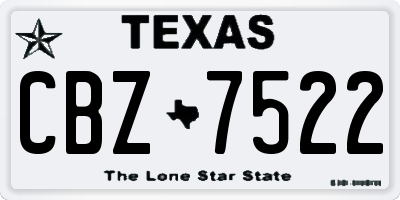 TX license plate CBZ7522