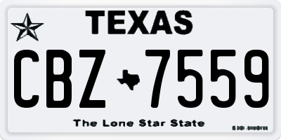 TX license plate CBZ7559