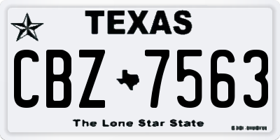 TX license plate CBZ7563