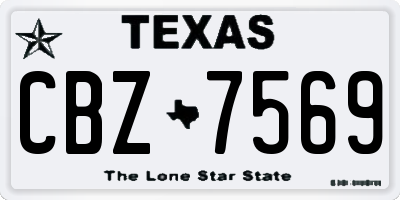 TX license plate CBZ7569