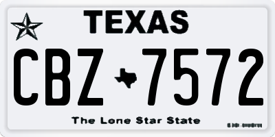 TX license plate CBZ7572