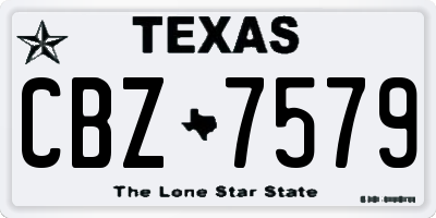 TX license plate CBZ7579