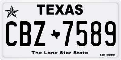 TX license plate CBZ7589