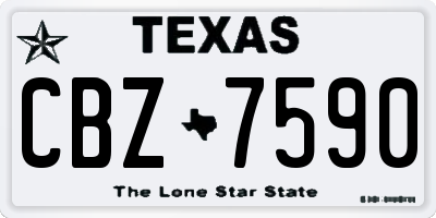TX license plate CBZ7590