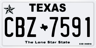 TX license plate CBZ7591