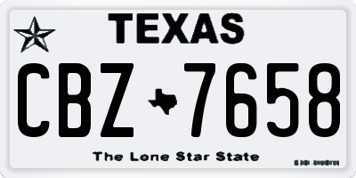 TX license plate CBZ7658