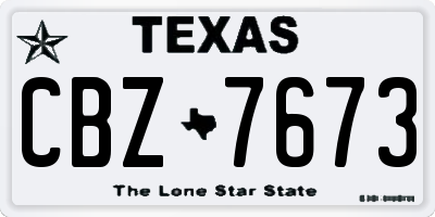 TX license plate CBZ7673