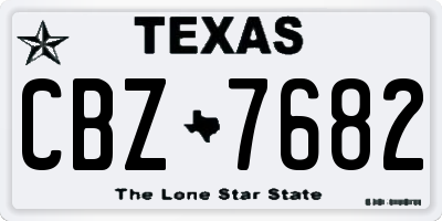 TX license plate CBZ7682