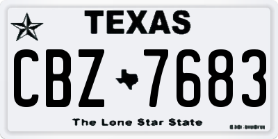 TX license plate CBZ7683