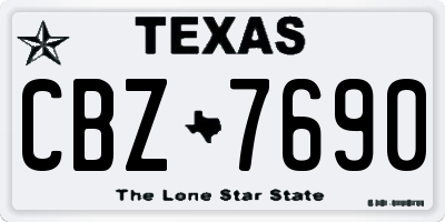 TX license plate CBZ7690