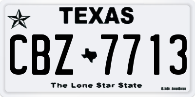 TX license plate CBZ7713