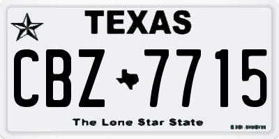 TX license plate CBZ7715