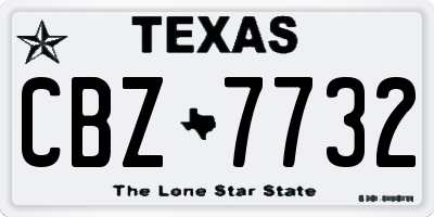 TX license plate CBZ7732